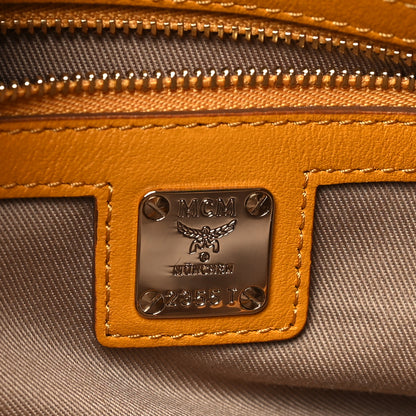 MCM Calfskin Ottomar Monogram Medium Klara Hobo Golden Mango 6 of 10
