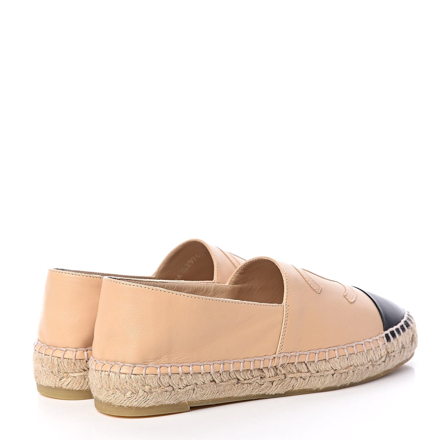 Lambskin CC Espadrilles 36 Beige Black