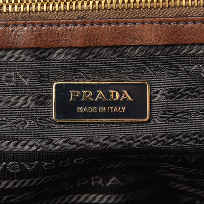 Prada Cervo Antik Easy A Foldover Pushlock Satchel Bruciato 7 of 15