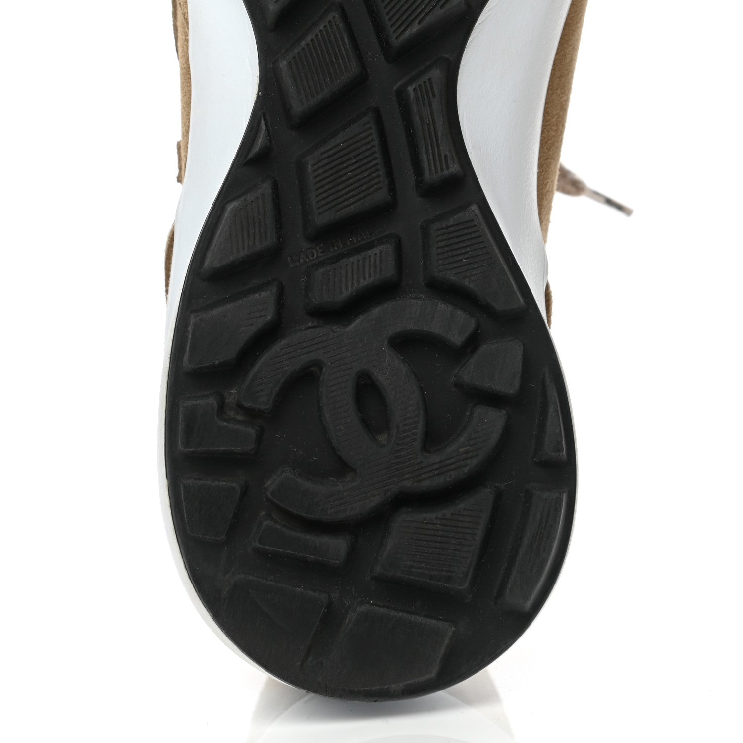 Chanel Suede Goatskin CC Sneakers 41 Dark Beige 6 of 8