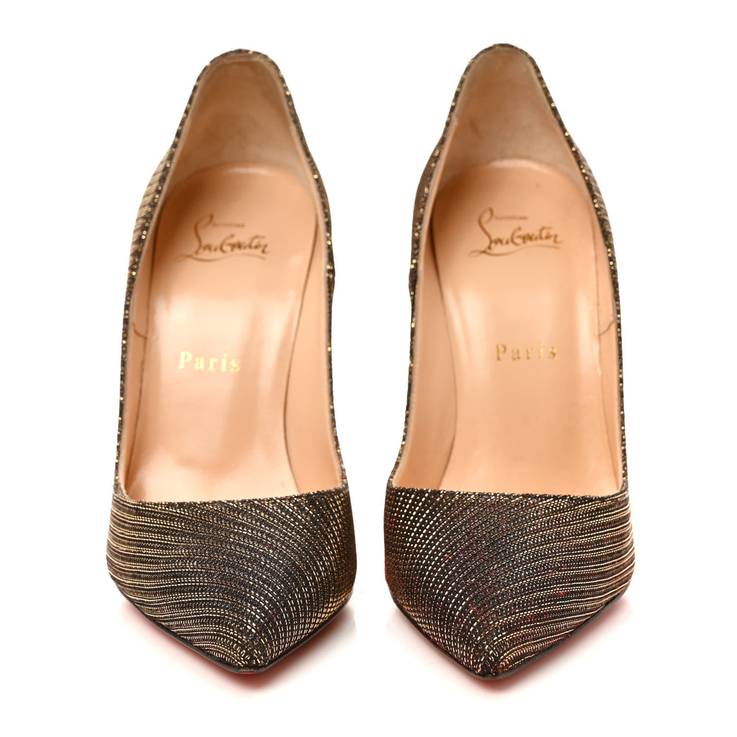 Christian Louboutin Glitter Chain So Kate 120 Pumps 37.5 Black Gold 2 of 8