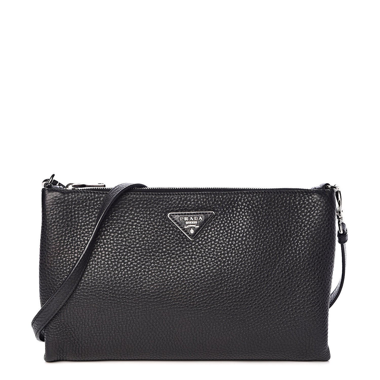 Prada Vitello Daino Crossbody Bag Black 1 of 9