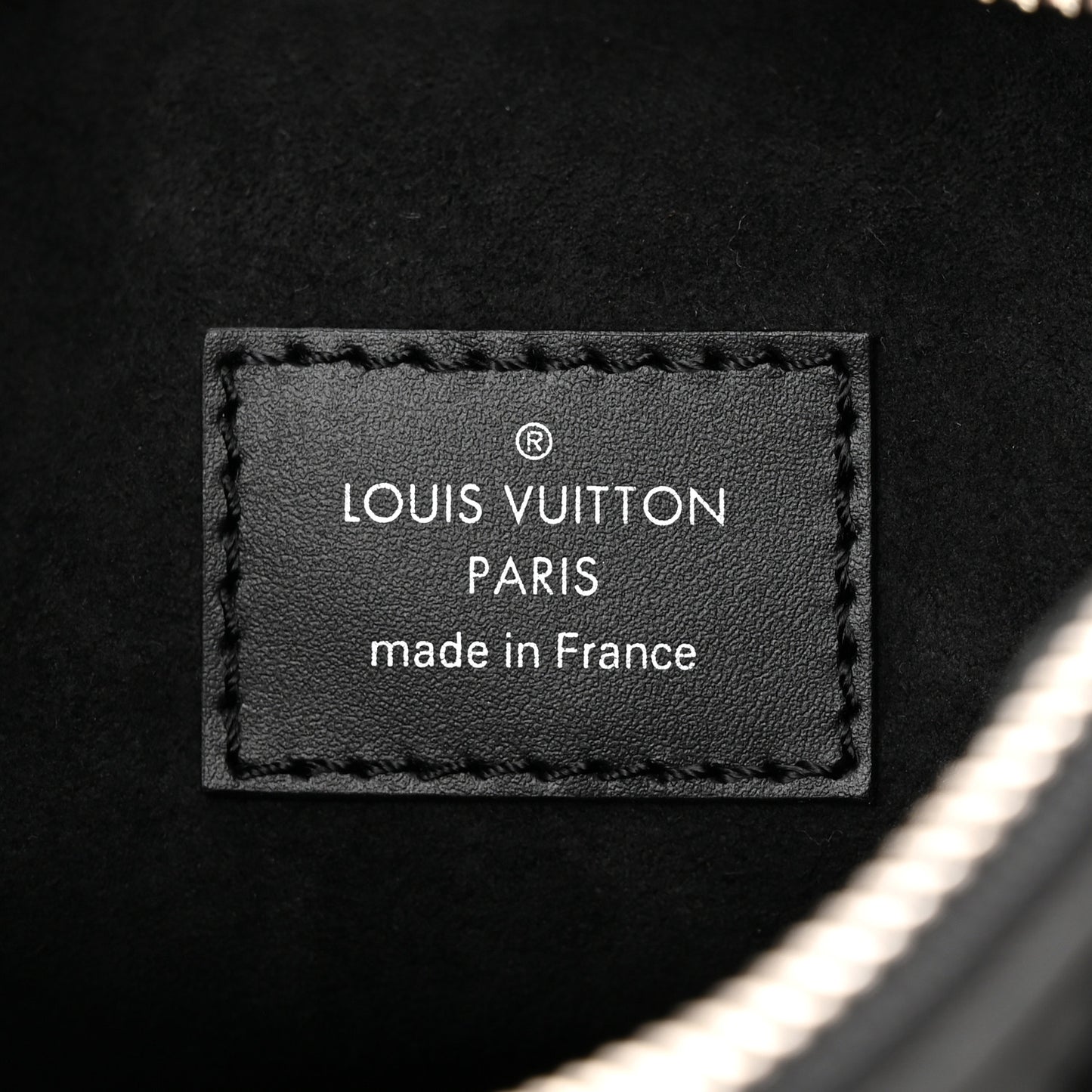 Calfskin Debossed Monogram Side Trunk Black