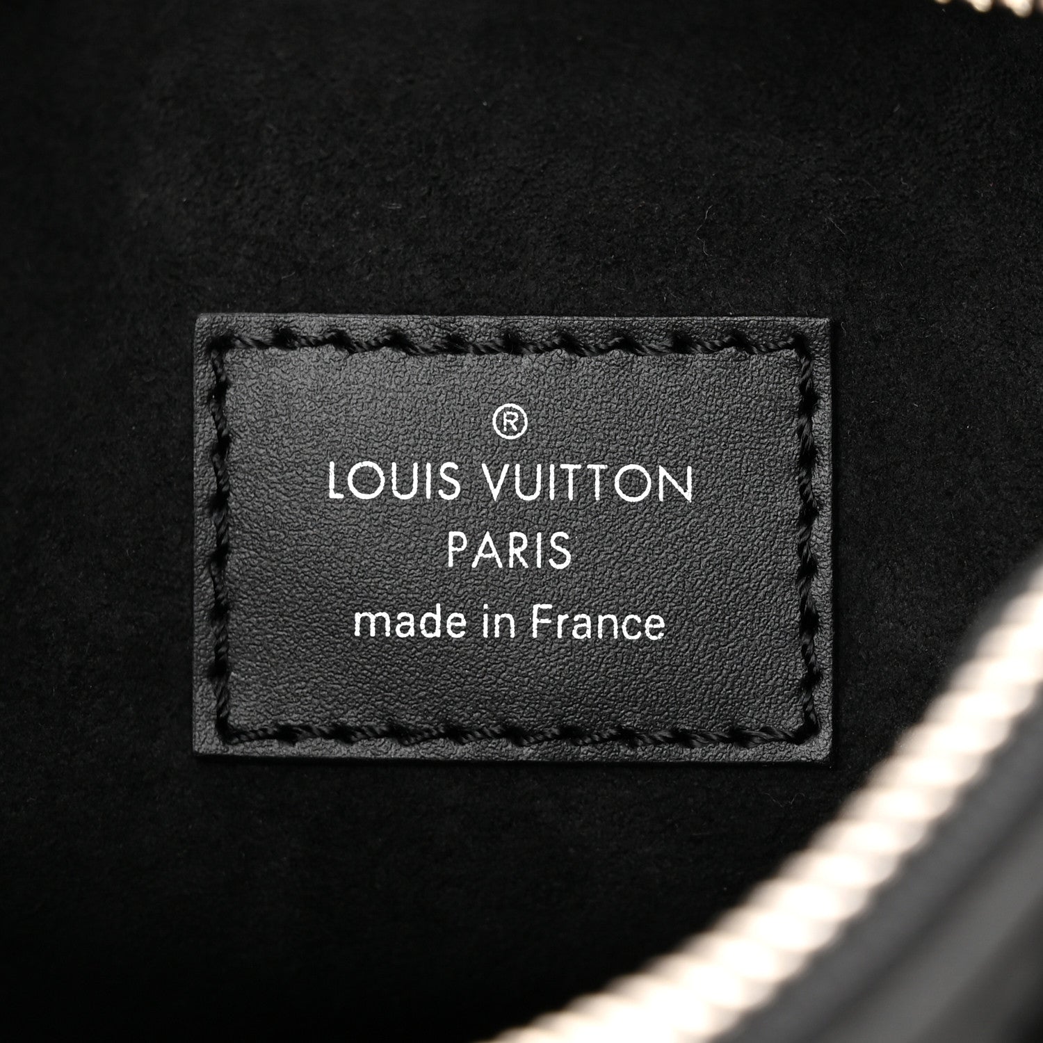 Louis Vuitton Calfskin Debossed Monogram Side Trunk Black 6 of 9