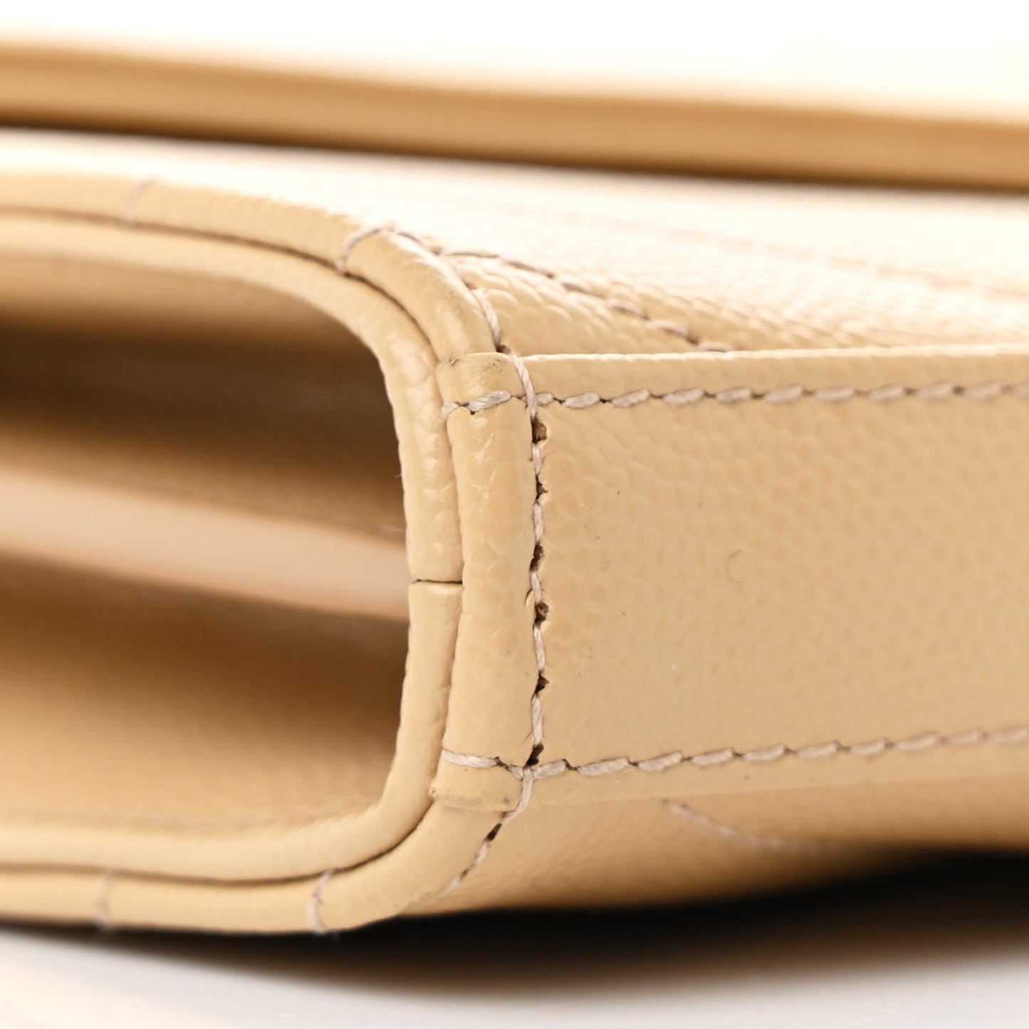 Grain De Poudre Matelasse Chevron Monogram Chain Wallet Nude Powder