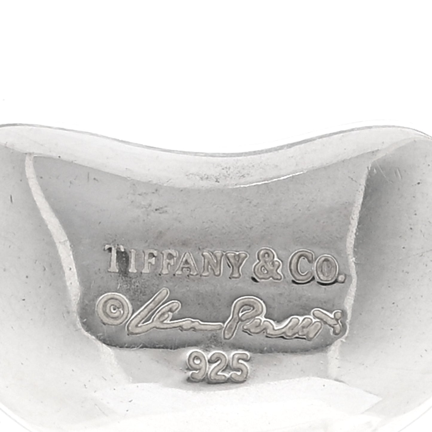 Sterling Silver 19mm Elsa Peretti Bean Pendant Necklace