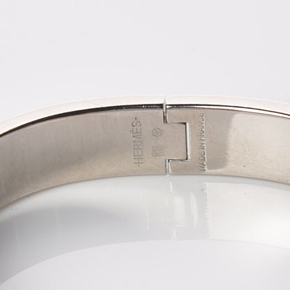Hermes Enamel Narrow Clic Clac H Bracelet PM Bleu Lavande 5 of 6