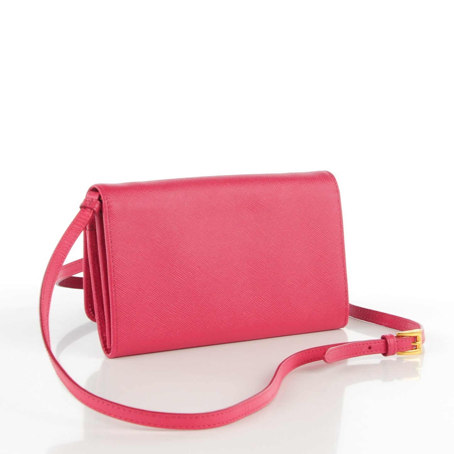 Saffiano Metal Mini Crossbody Wallet Peonia