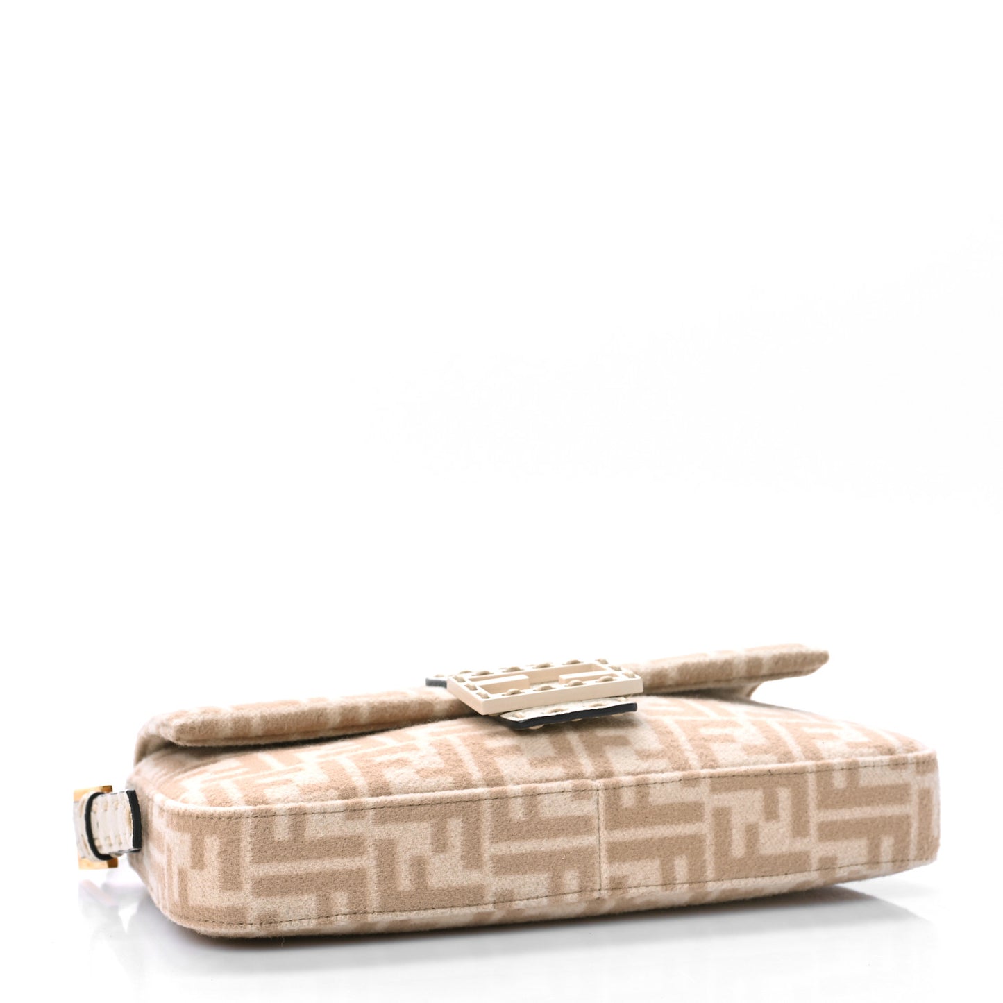 Wool Cuoio Romano Selleria FF 1974 Baguette 1997 Beige Cammello Camelia