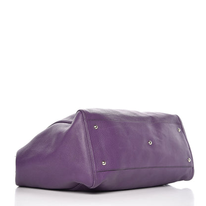 Gucci Pebbled Calfskin Large Soho Shoulder Bag Shine Purple 4 of 16