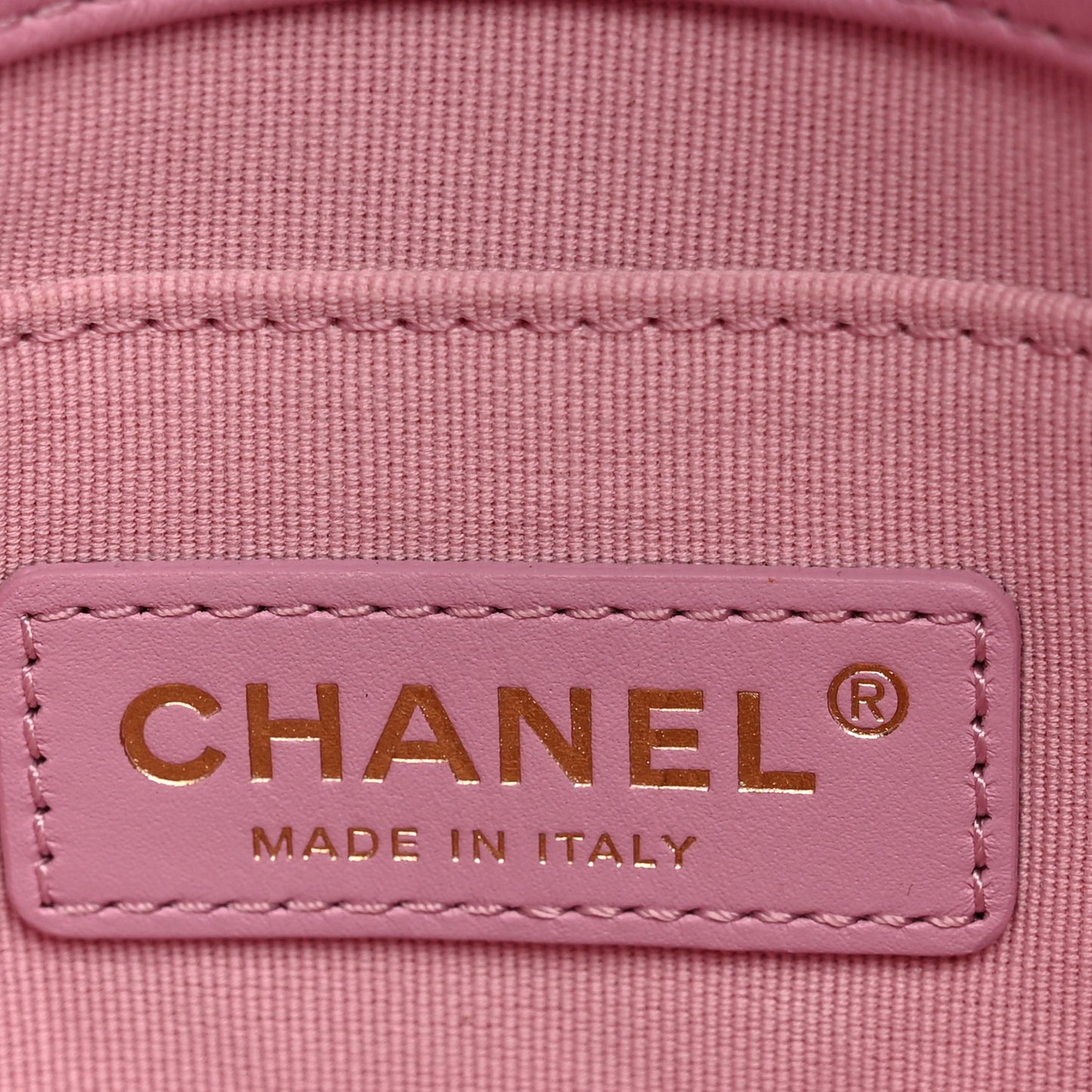 Lambskin Quilted Mini Lacquered Chain Flap Pink
