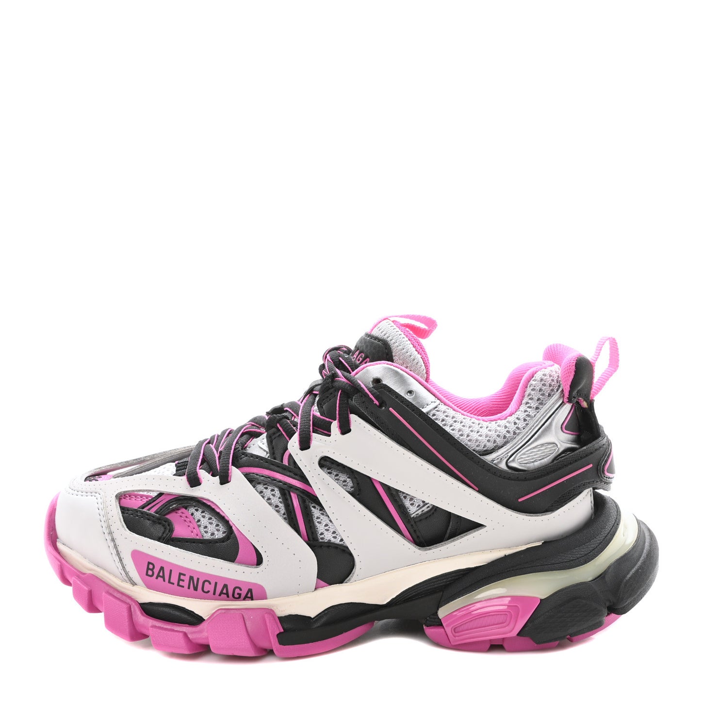 Mesh Nubuck Effect Fabric LED Womens Track Sneakers 36 Grey Pink Black