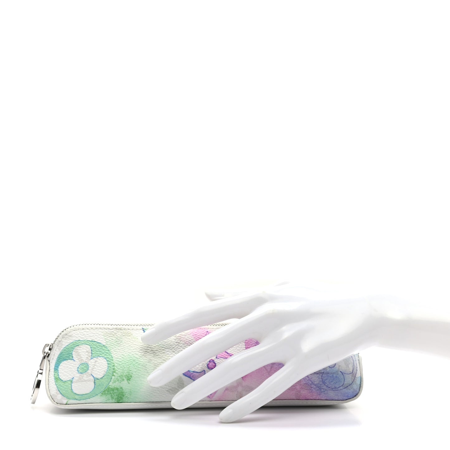 Monogram Watercolor Elizabeth Pencil Pouch Multicolor
