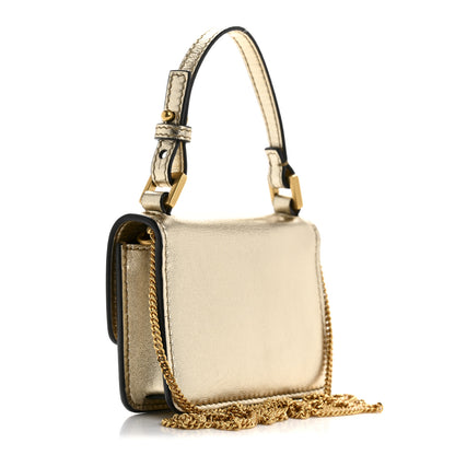 Valentino Garavani Metallic Calfskin Mini VSling Shoulder Bag Sahara 3 of 10