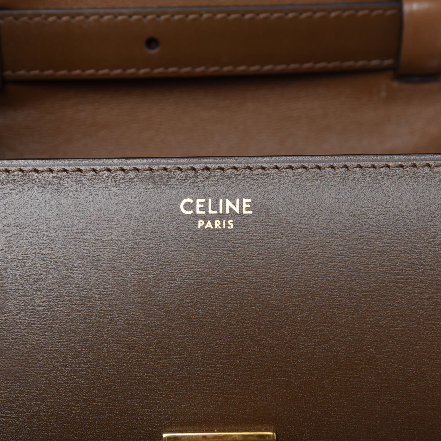Celine Smooth Calfskin Small Classic Box Bag Camel 8 of 10