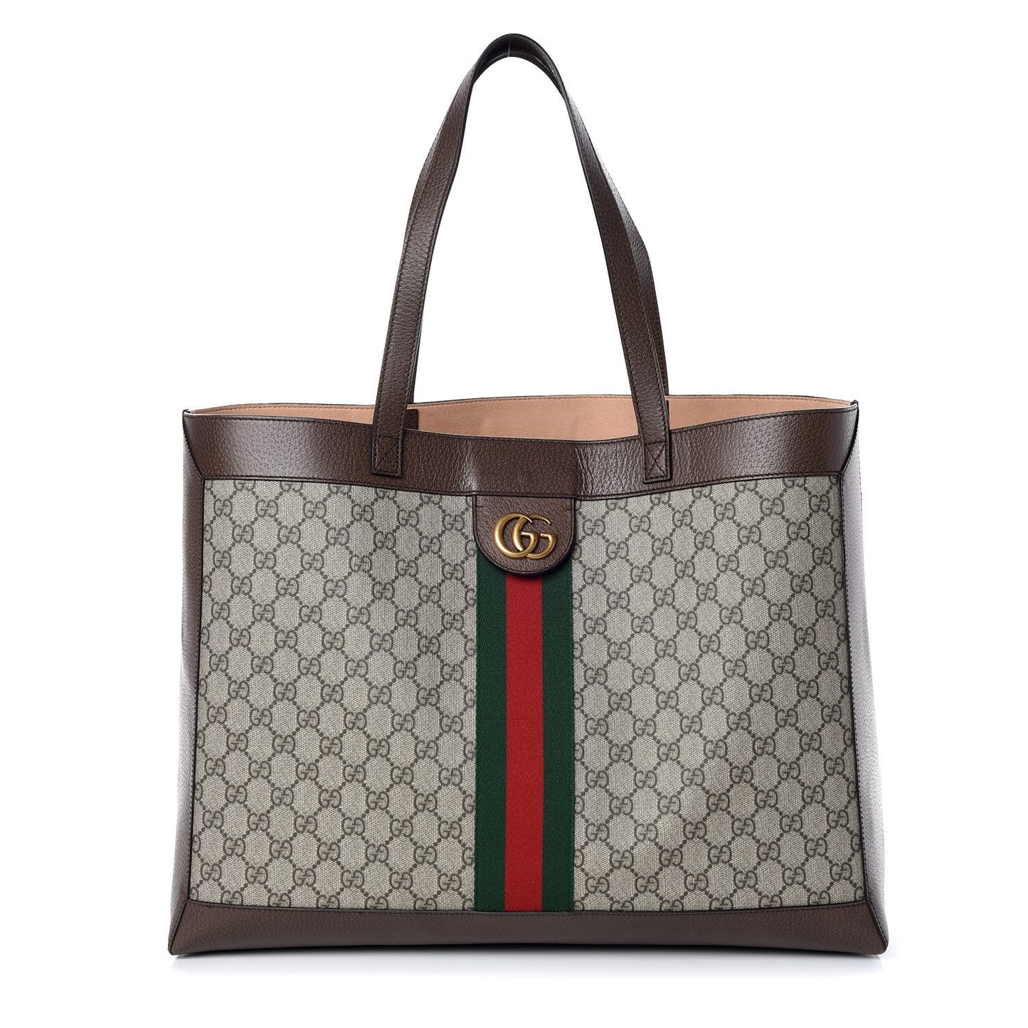 GG Supreme Monogram Web Ophidia Tote Brown