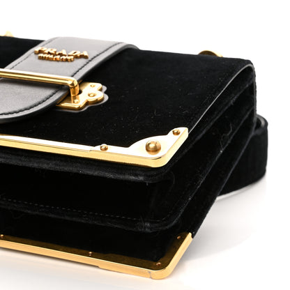 Prada Velvet City Calfskin Cahier Bag Black 9 of 9