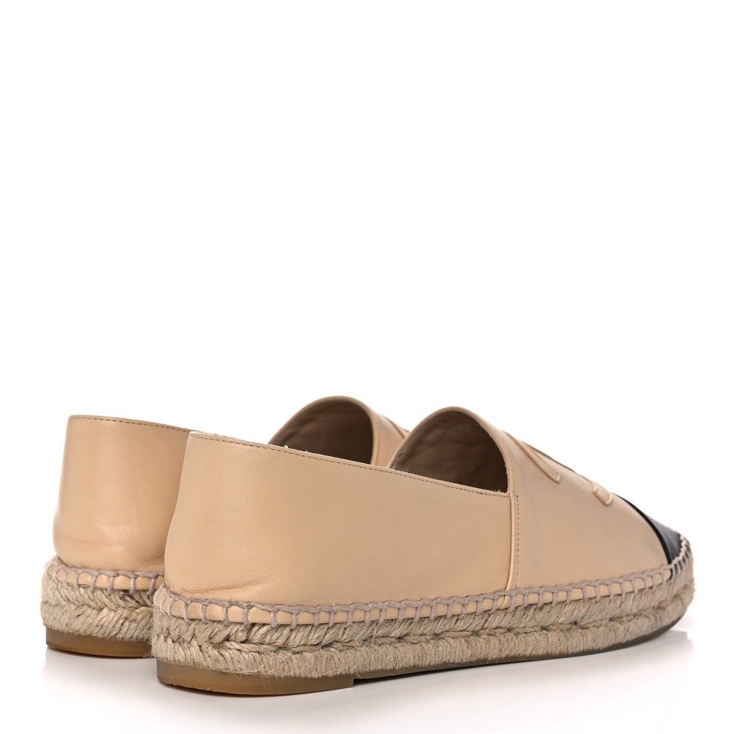 Lambskin CC Espadrilles 39 Beige Black