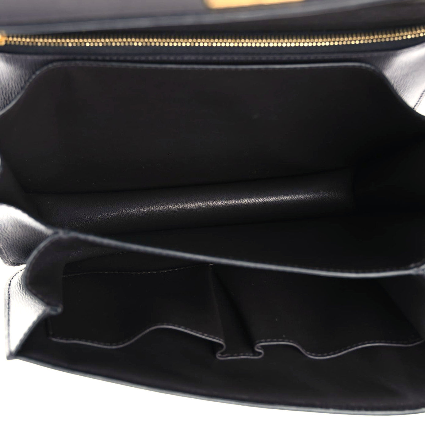 Liege Calfskin Medium Classic Box Flap Bag Dark Blue