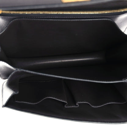 Celine Liege Calfskin Medium Classic Box Flap Bag Dark Blue 9 of 14