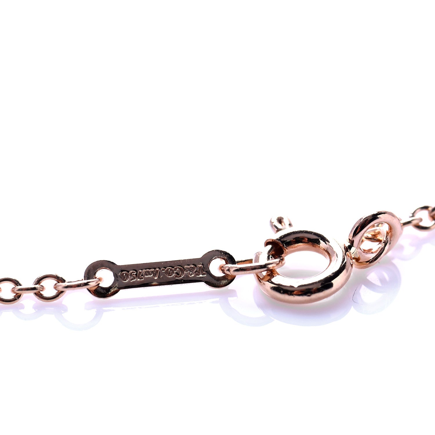 Tiffany 18K Rose Gold Diamond Double Loving Heart Bracelet 5 of 6
