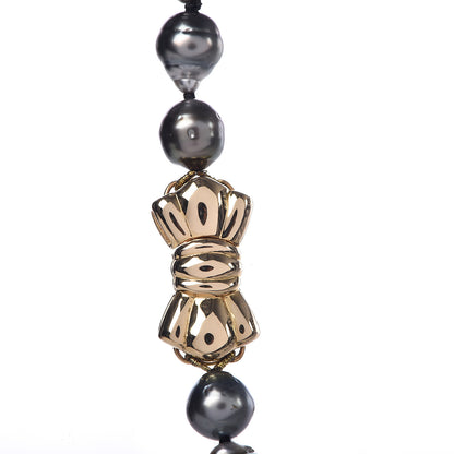 Mikimoto 18K Yellow Gold Gray South Sea Baroque Pearl 7-10mm Graduated Strand Necklace 18.5" 6 of 7