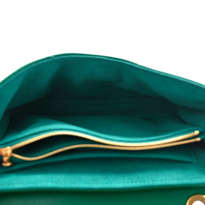 Louis Vuitton Calfskin New Wave Chain Bag MM NM Emerald 5 of 9