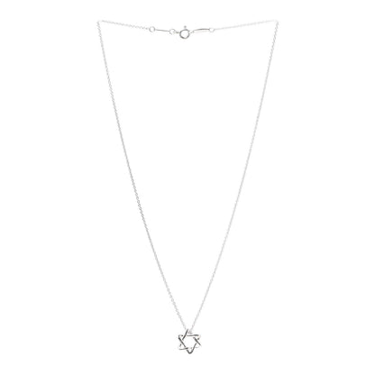 Tiffany Sterling Silver 12mm Elsa Peretti Star of David Pendant Necklace 3 of 5