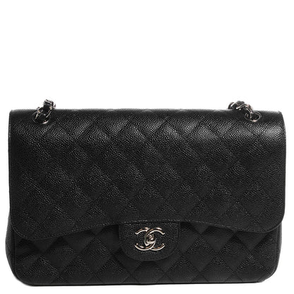 Chanel Caviar Quilted Jumbo Double Flap Black 1 of 8
