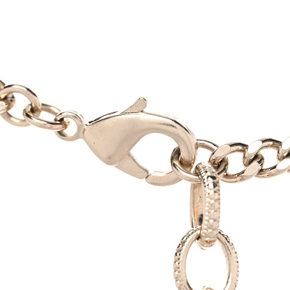 Chanel Crystal Pearl Resin CC Drop Multi Strand Chain Necklace Gold Pearly White 6 of 7