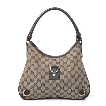 Gucci Monogram Medium Abbey D Ring Hobo Brown 1 of 10