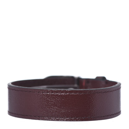 Gucci Stainless Steel 18K Yellow Gold Calfskin Interlocking Bracelet Bordeaux 3 of 6
