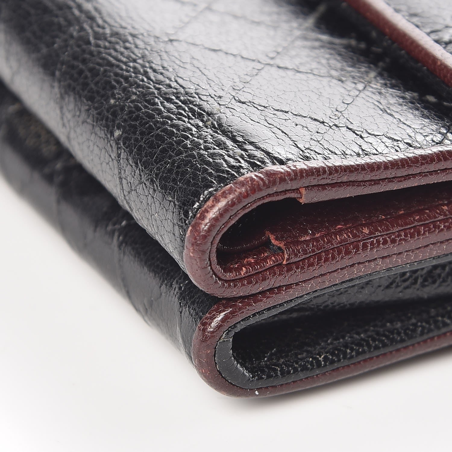 Chanel Calfskin Diamond Stitched Compact Wallet Black 11 of 13