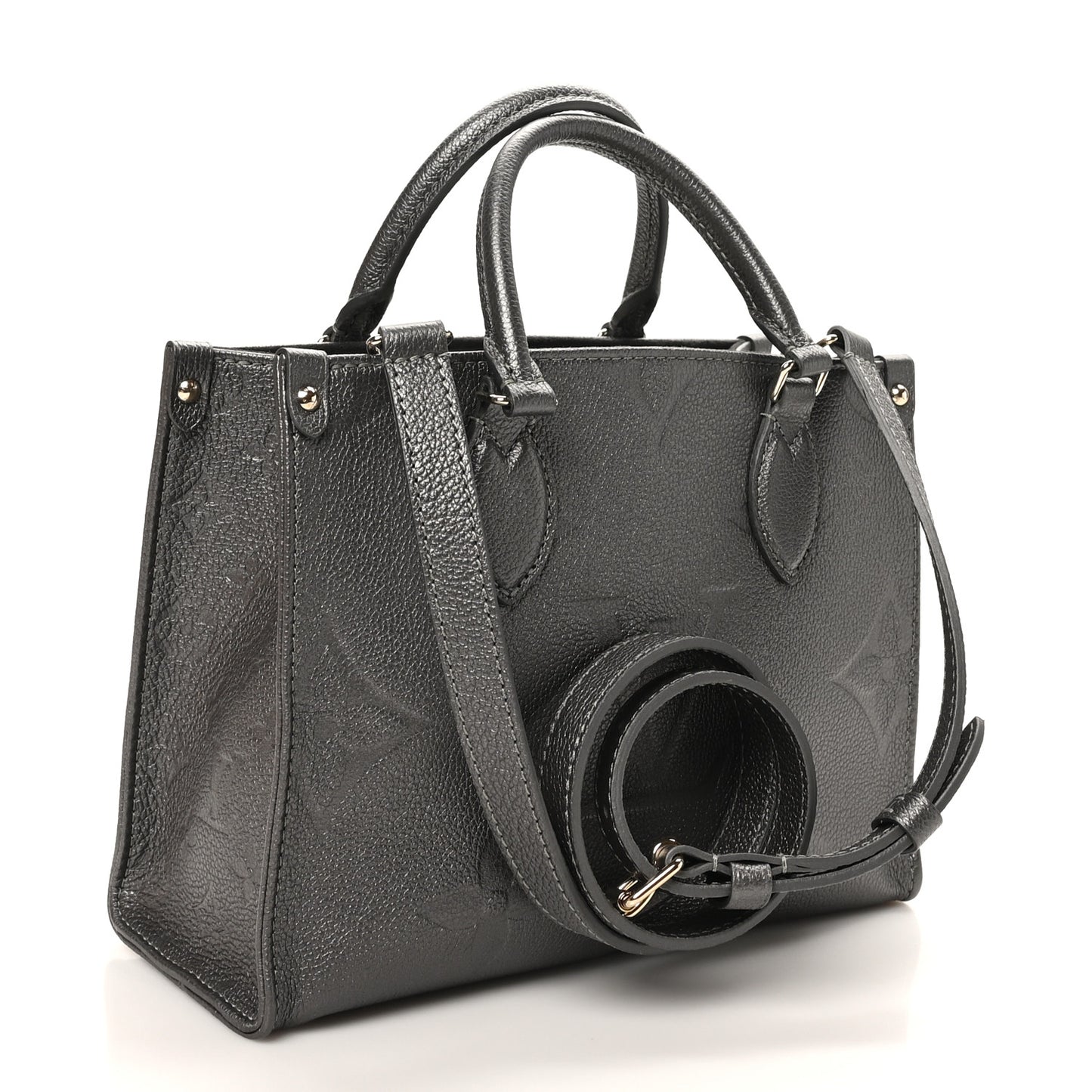 Metallic Empreinte Monogram Giant Onthego PM Gun Metal