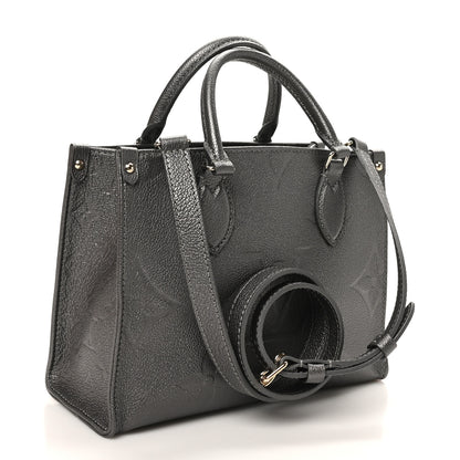 Louis Vuitton Metallic Empreinte Monogram Giant Onthego PM Gun Metal 3 of 9
