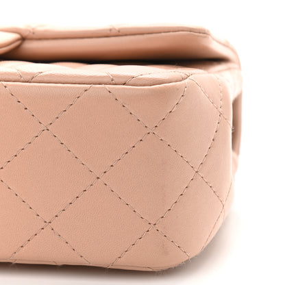Chanel Lambskin Quilted Mini Rectangular Flap Beige 10 of 11
