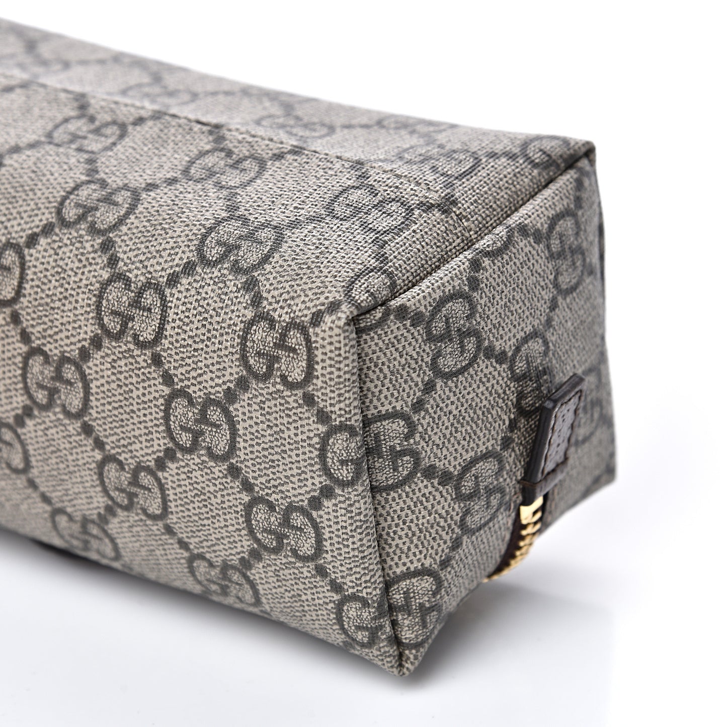 Soft GG Supreme Monogram Calfskin Small Ophidia Cosmetic Case Beige Ebony New Acero