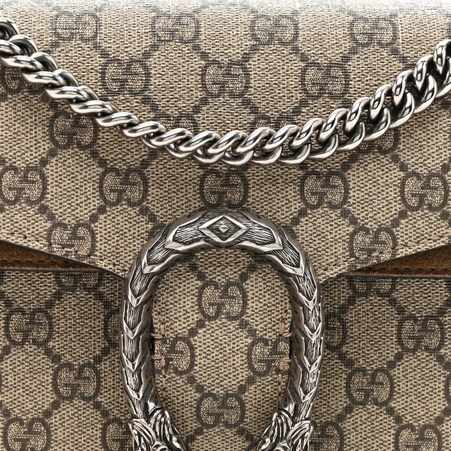 GG Supreme Monogram Small Dionysus Shoulder Bag Taupe