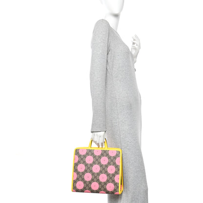 Gucci GG Supreme Monogram Childrens Printed Smile Tote Beige Dark Brown Yellow Pink 2 of 10