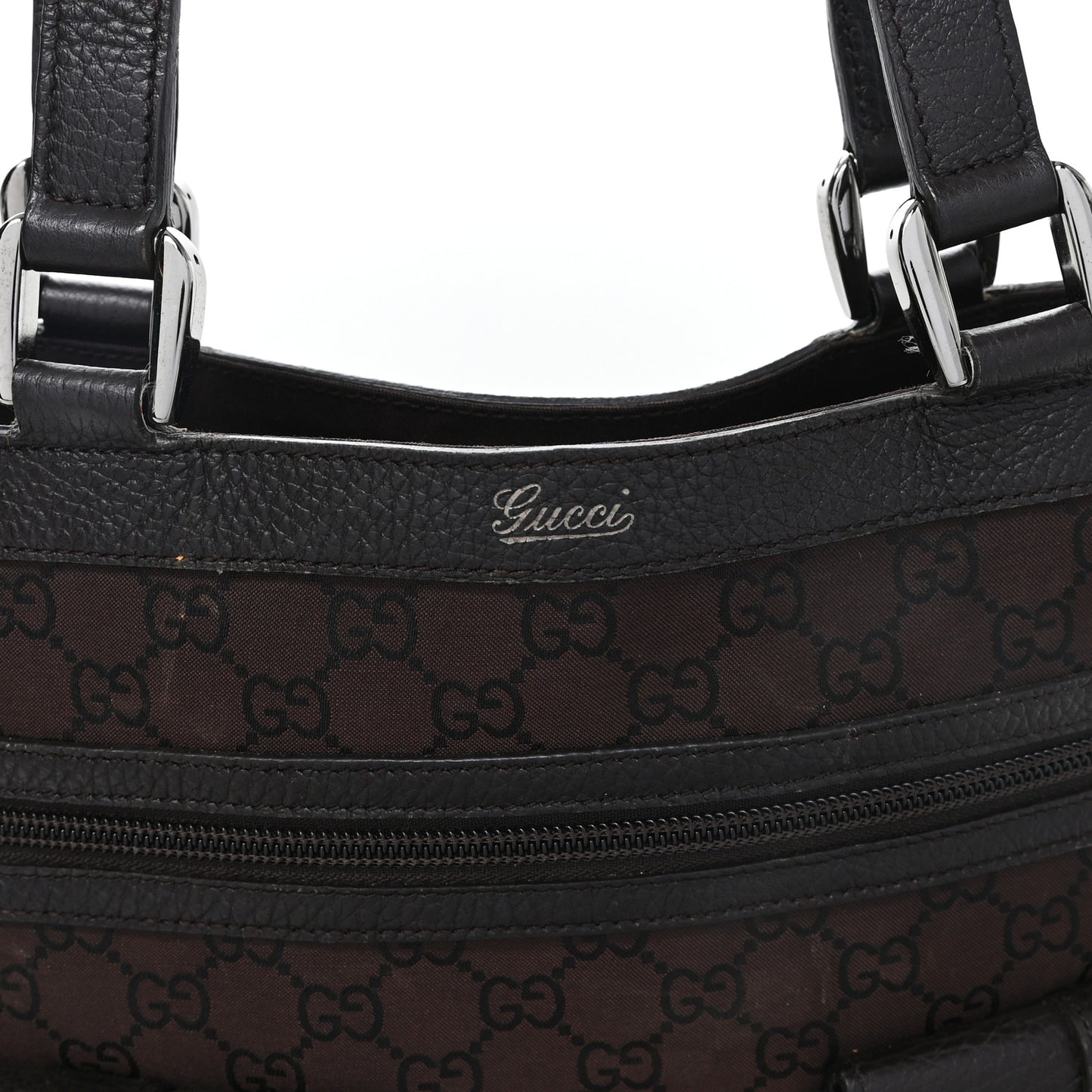 Monogram Abbey D Ring Tote Dark Brown