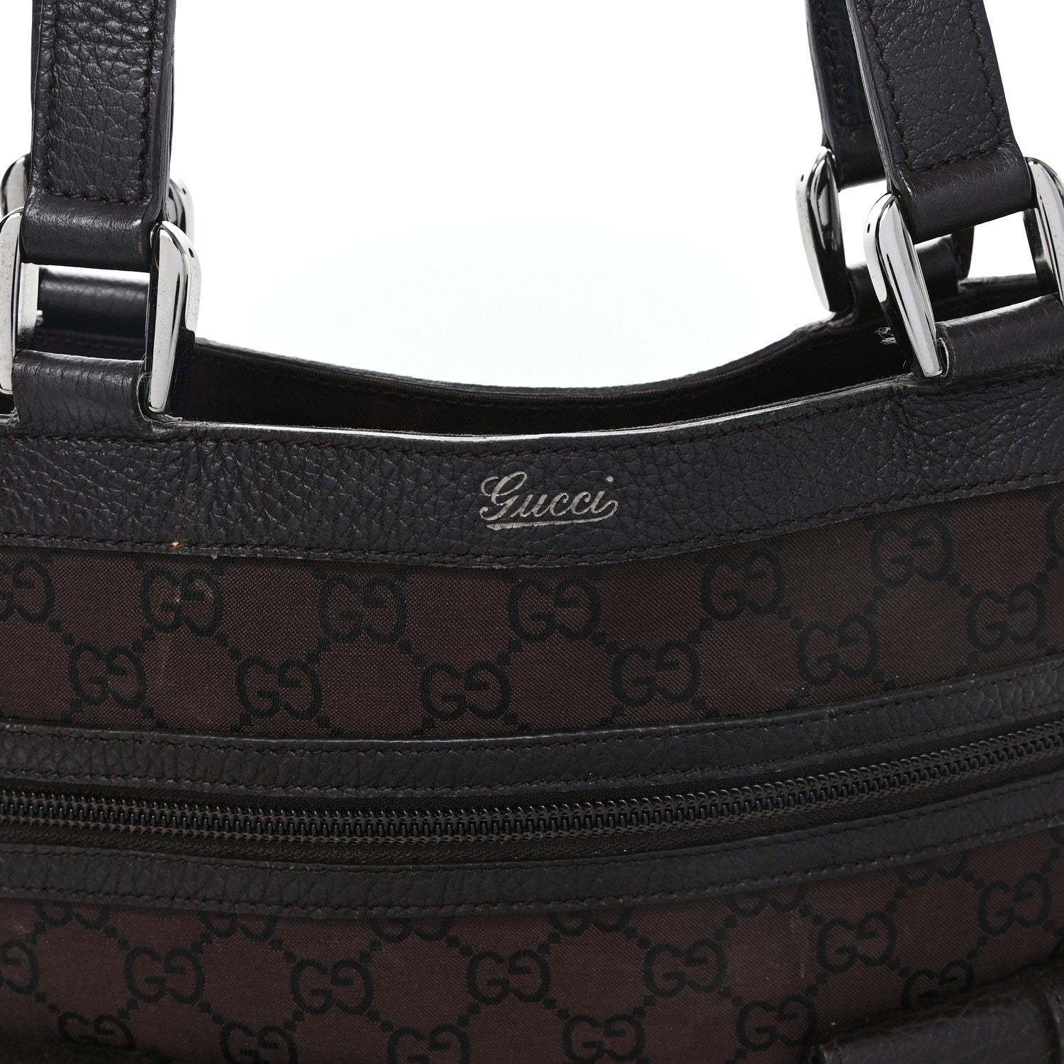 Gucci Monogram Abbey D Ring Tote Dark Brown 8 of 10