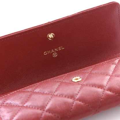 Chanel Lambskin Quilted Medium 19 Flap Wallet Burgundy 7 of 10