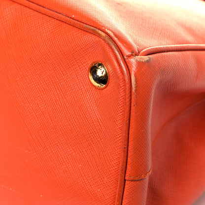 Prada Saffiano Lux Medium Double Zip Tote Papaya 8 of 16