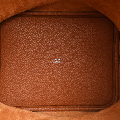 Hermes Taurillon Clemence Picotin Lock 22 MM Gold 5 of 10