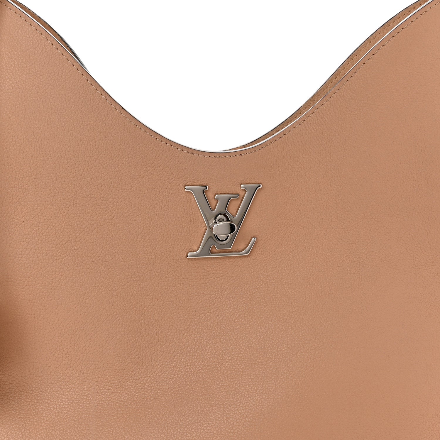 Louis Vuitton Calfskin Lockme Hobo Beige 7 of 10