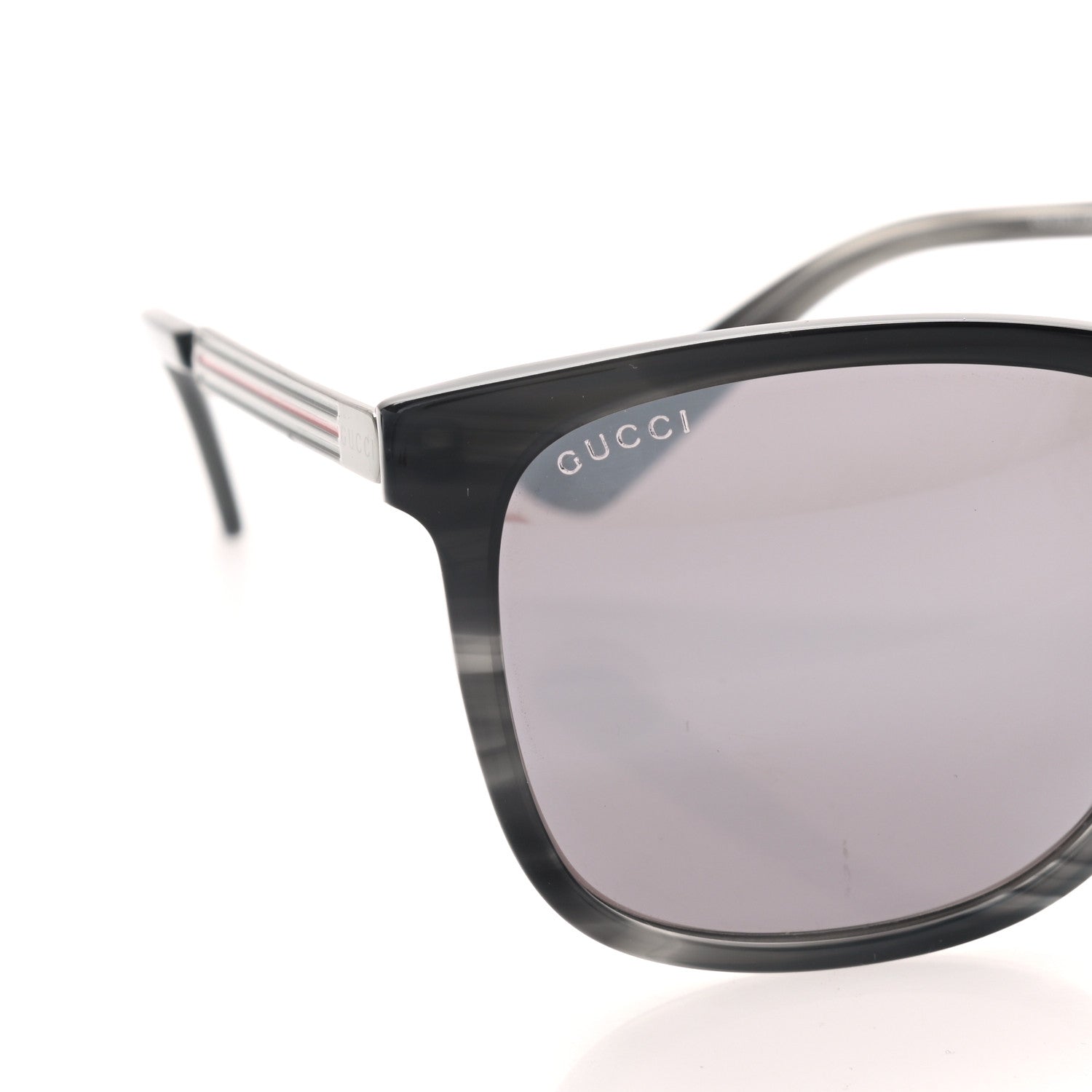 Gucci Acetate Square Frame Web Sunglasses GG0078SK Black 7 of 8
