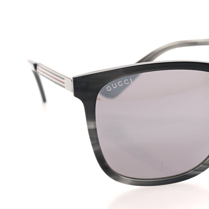 Gucci Acetate Square Frame Web Sunglasses GG0078SK Black 7 of 8