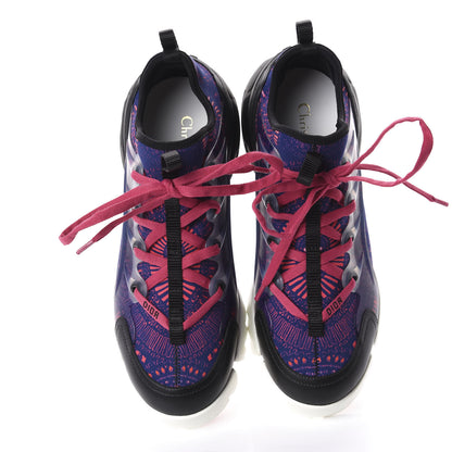 Christian Dior Technical Fabric Rubber Womens Fireworks D-Connect Sneakers 38.5 Deep Blue Pink 5 of 11
