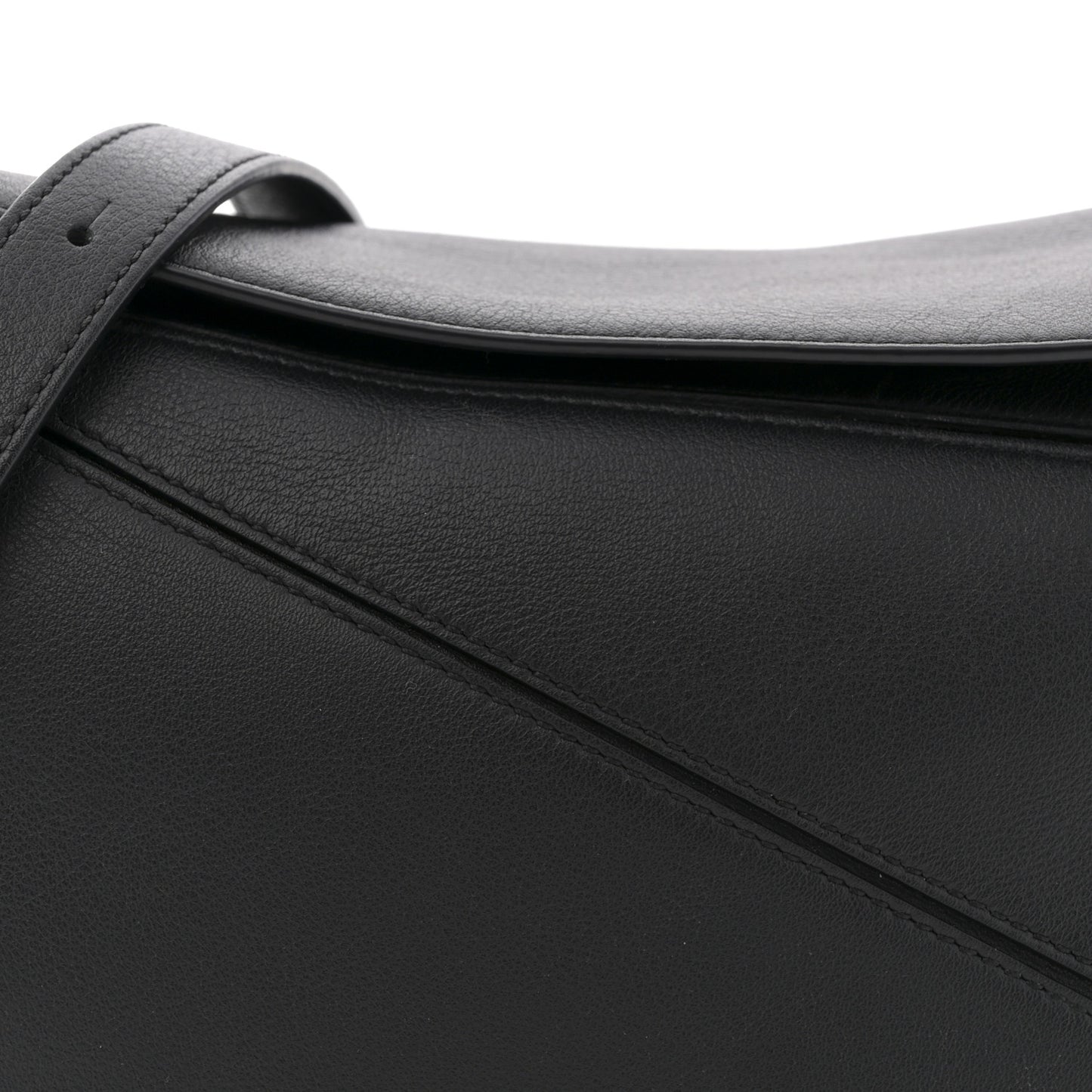 Calfskin Small Puzzle Bag Black