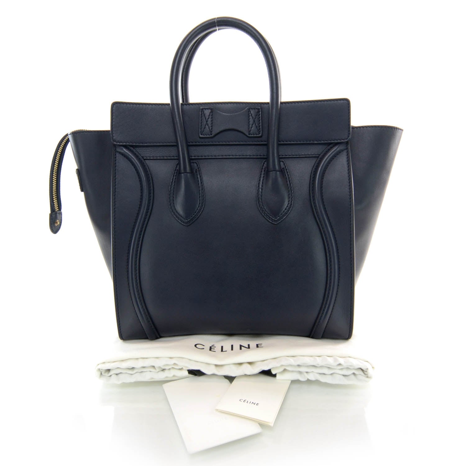 Celine Smooth Calfskin Mini Luggage Navy 3 of 7